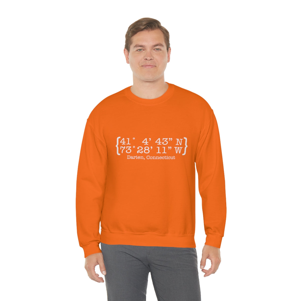 Darien Coordinates Unisex Heavy Blend™ Crewneck Sweatshirt