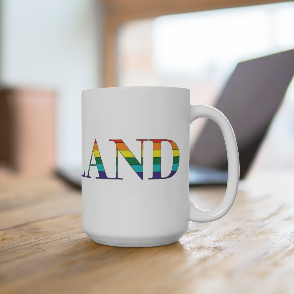 Portland Maine Rainbow  White Ceramic Mug