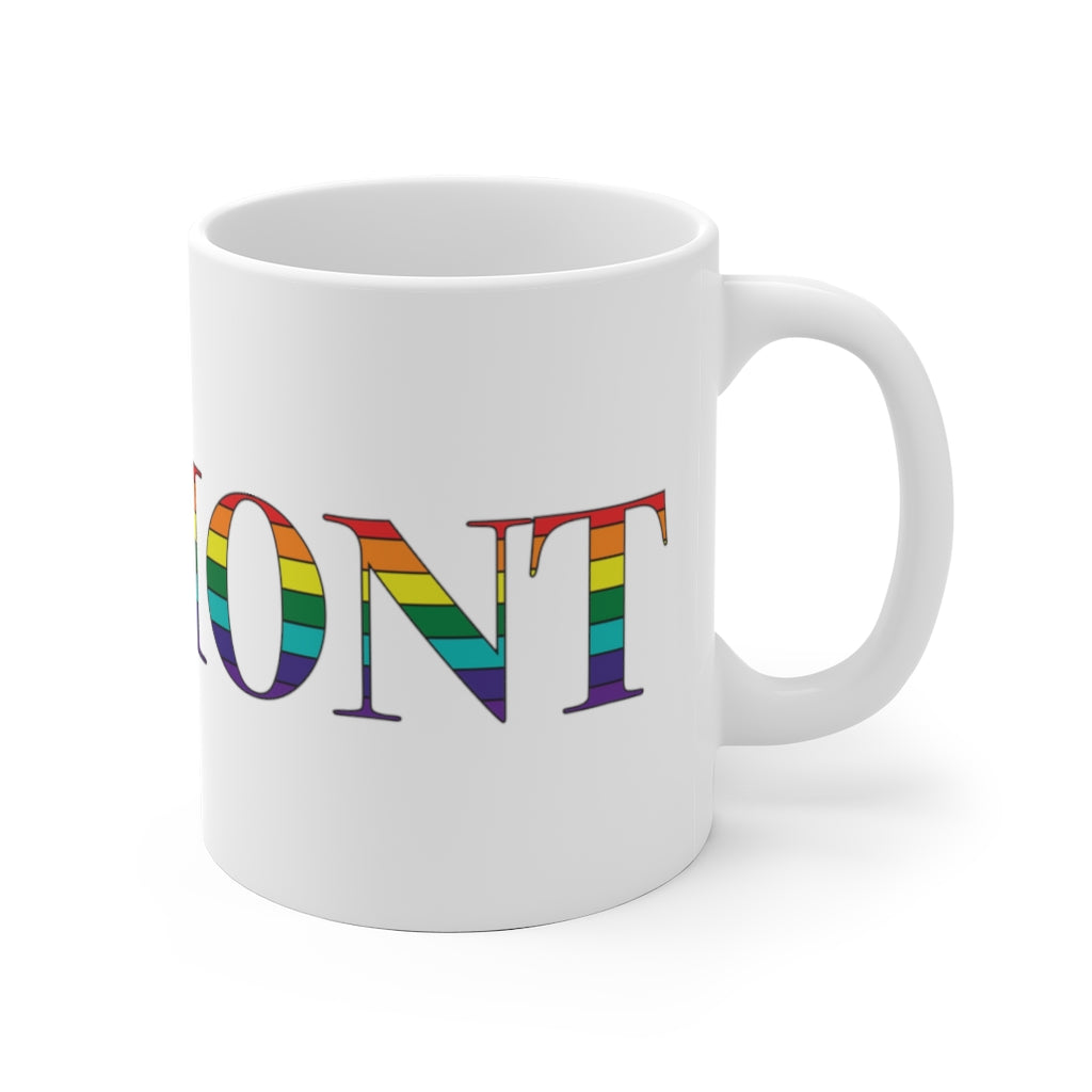 Vermont Rainbow White Ceramic Mug