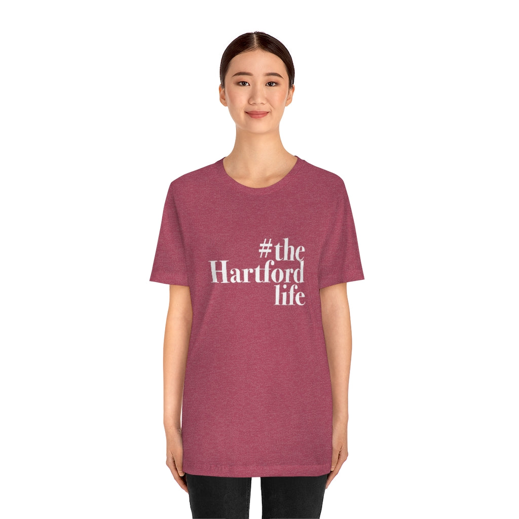  #thehartfordlife Unisex Jersey Short Sleeve Tee  Proceeds help grow Finding Connecticut's website and brand.   Click here to go back to our home page. 