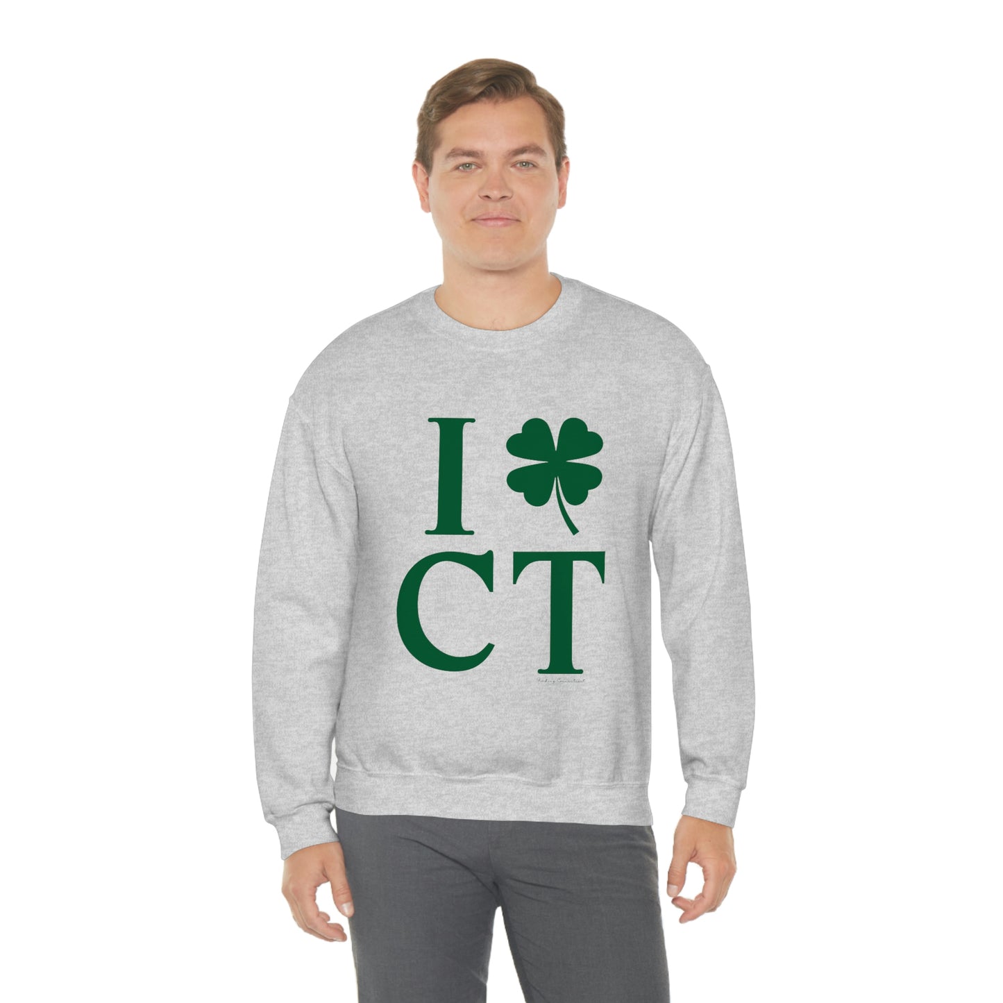 I Clover CT (Green) Unisex Heavy Blend™ Crewneck Sweatshirt