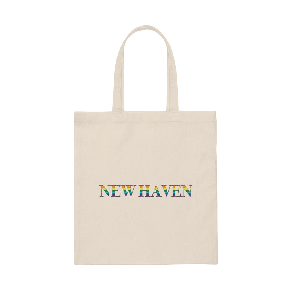 New Haven Rainbow Canvas Tote Bag