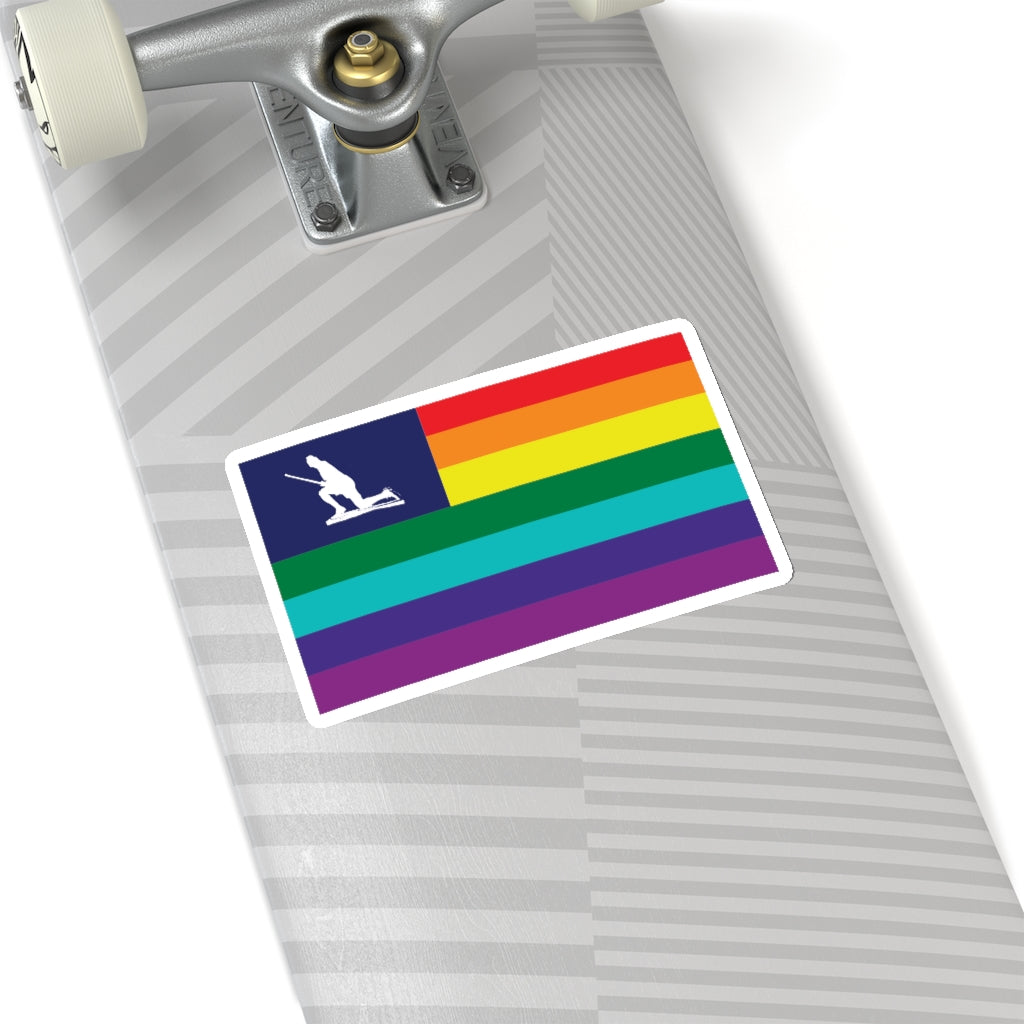 Minuteman Pride Flag Kiss-Cut Stickers