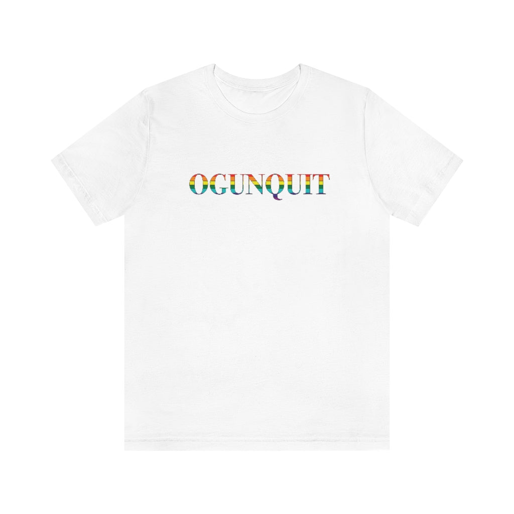 Ogunquit Rainbow Unisex Jersey Short Sleeve Tee