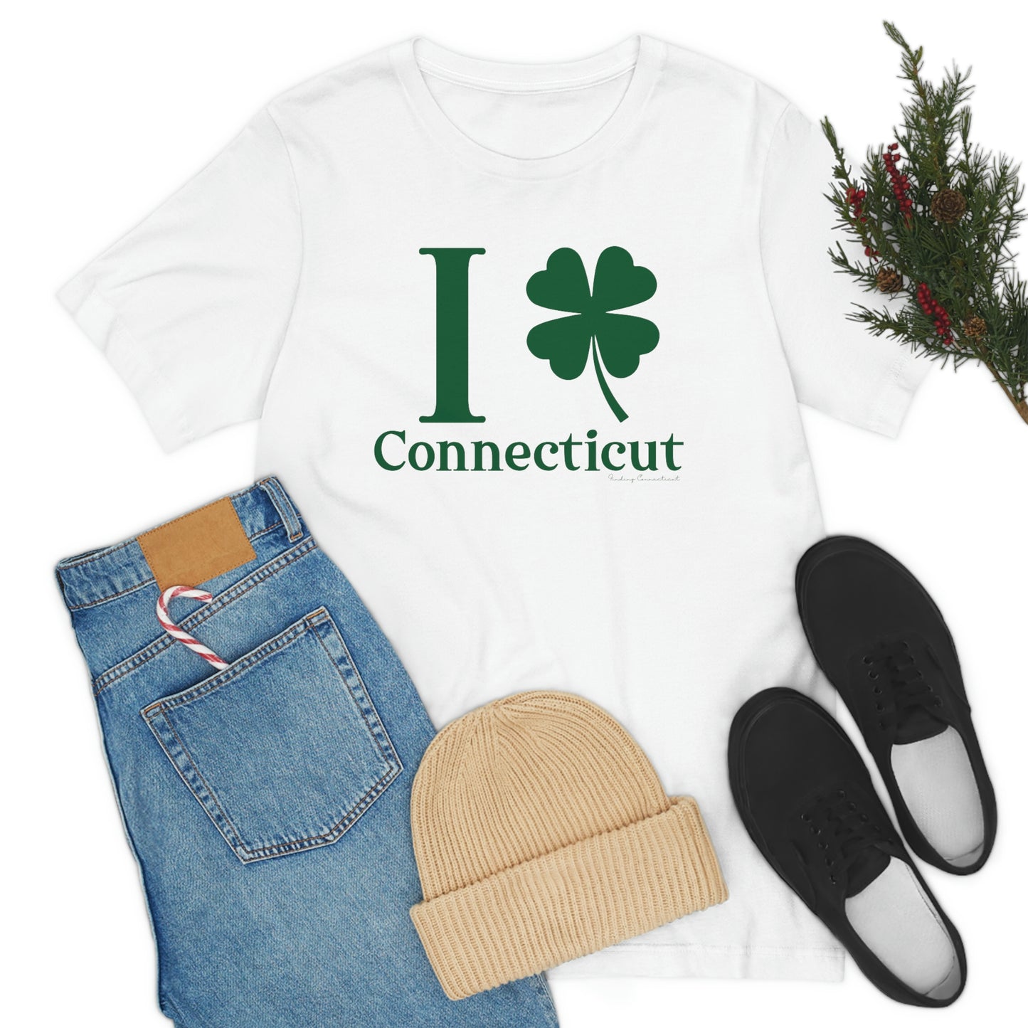 I Clover Connecticut (Green) Unisex Jersey Short Sleeve Tee