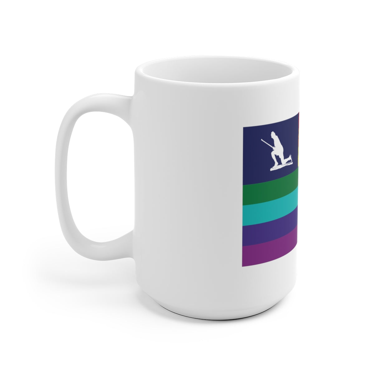 Minuteman Pride Flag White Ceramic Mug