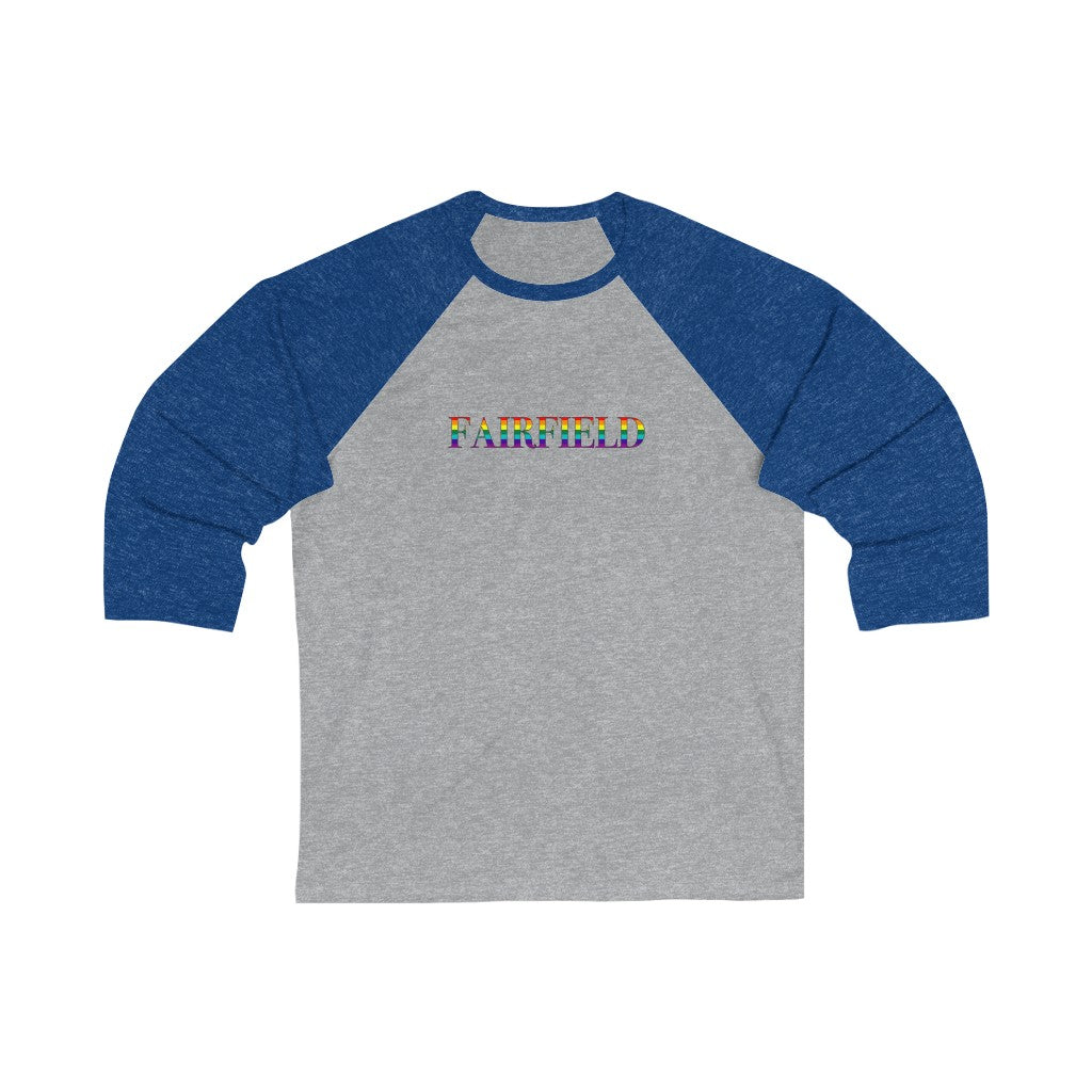 Fairfield Rainbow Unisex 3\4 Sleeve Baseball Tee