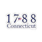 1788 Connecticut American Flag Kiss-Cut Stickers
