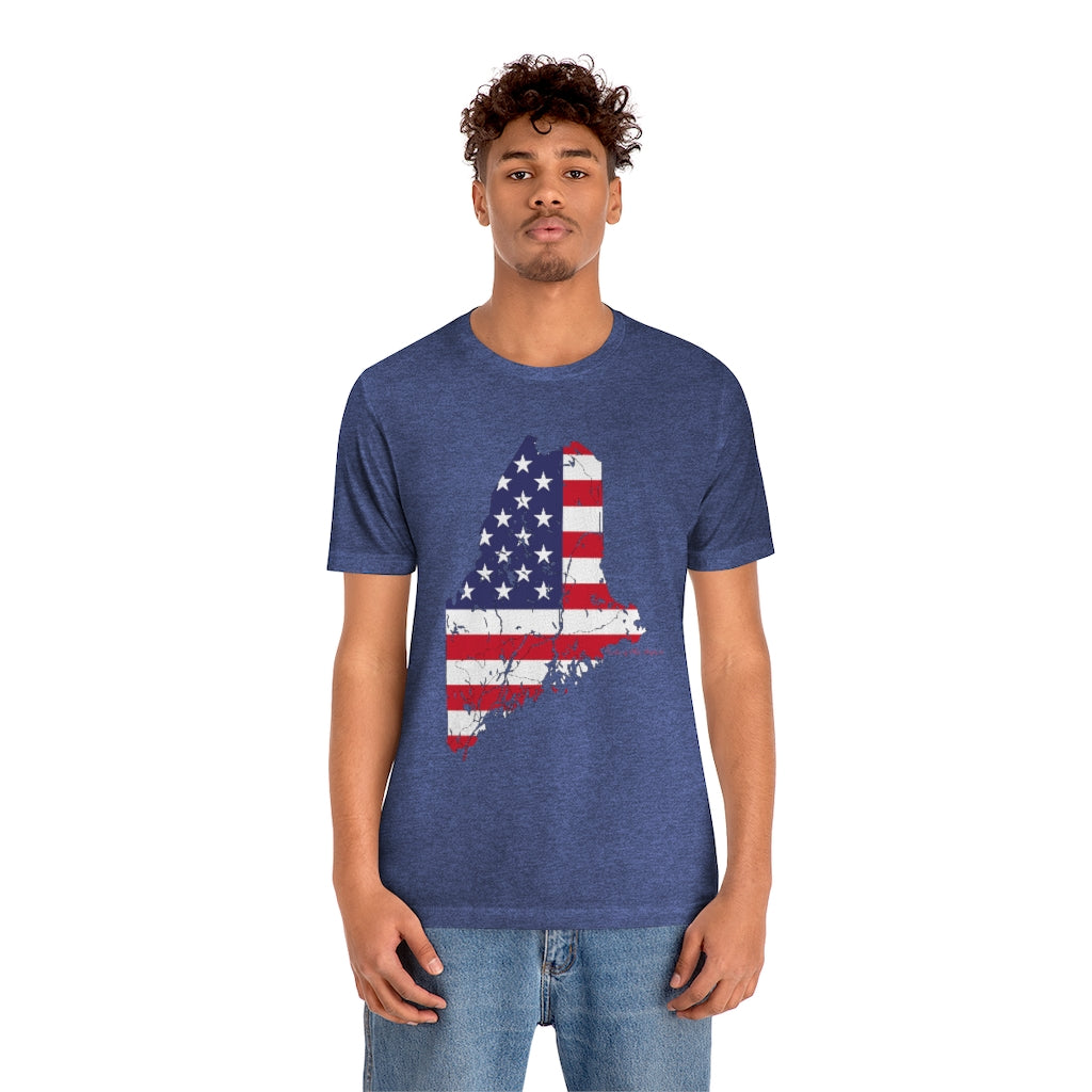 Maine American Flag collection has tee shirts, mugs, reusable bags, and other apparel and gifts. All proceeds goes to help build the Finding Maine brand and get our website up and going. Free shipping on all products. 