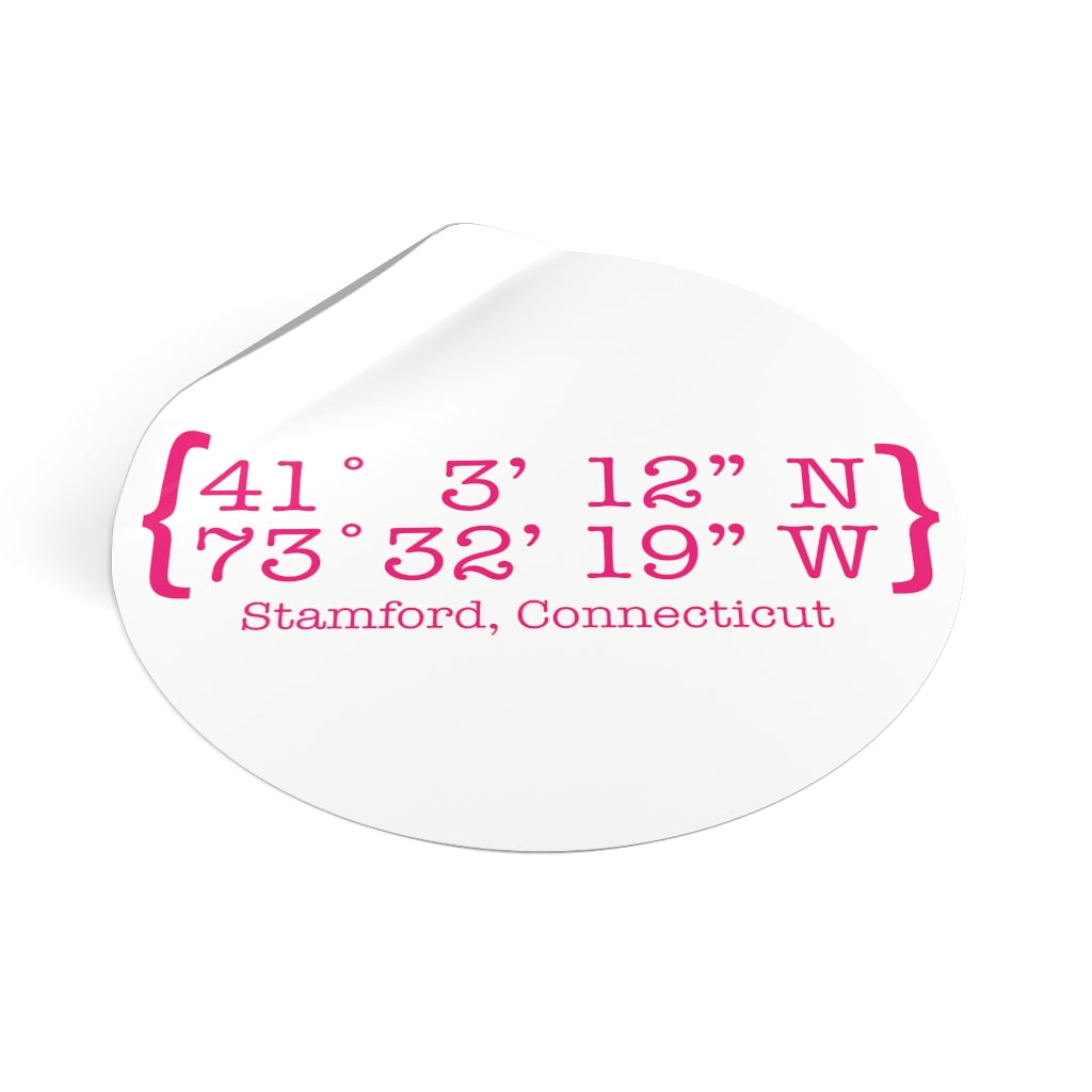 Stamford Coordinates Round Vinyl Stickers