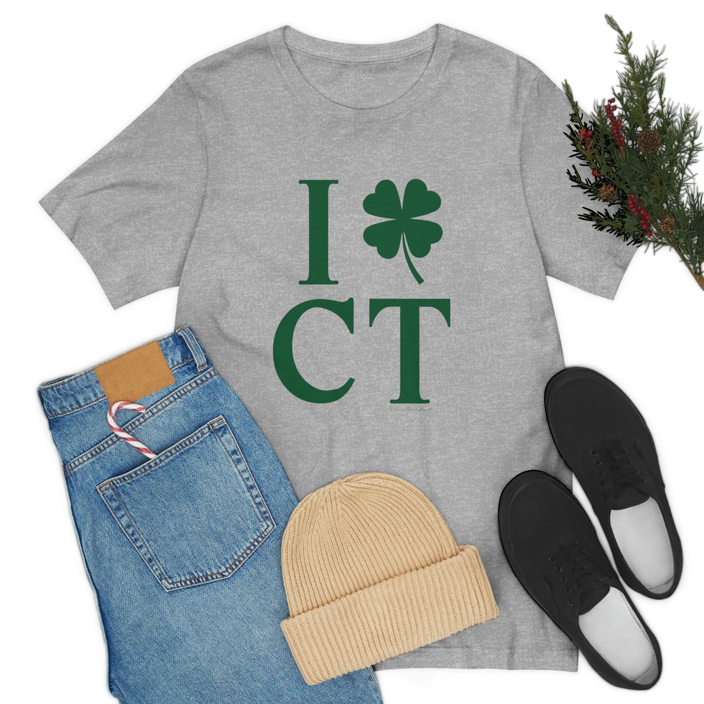 I Clover CT (Green) Unisex Jersey Short Sleeve Tee