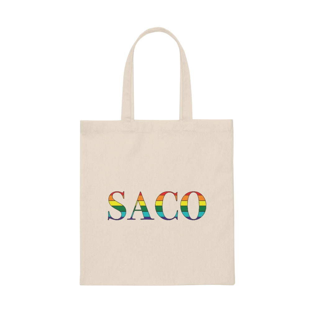 Saco Rainbow Canvas Tote Bag