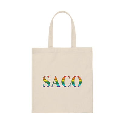 Saco Rainbow Canvas Tote Bag