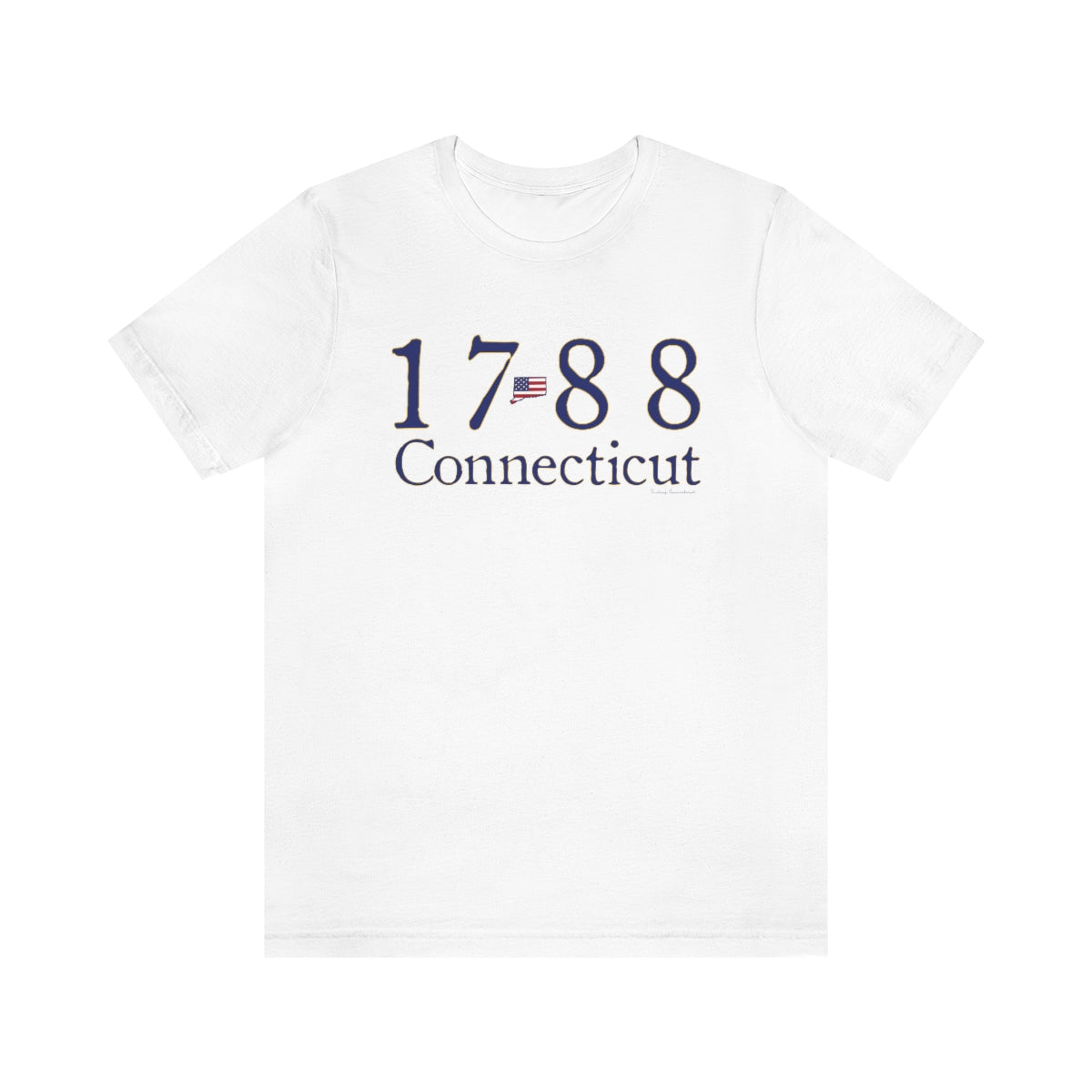 1788 Connecticut American Flag Unisex Jersey Short Sleeve Tee