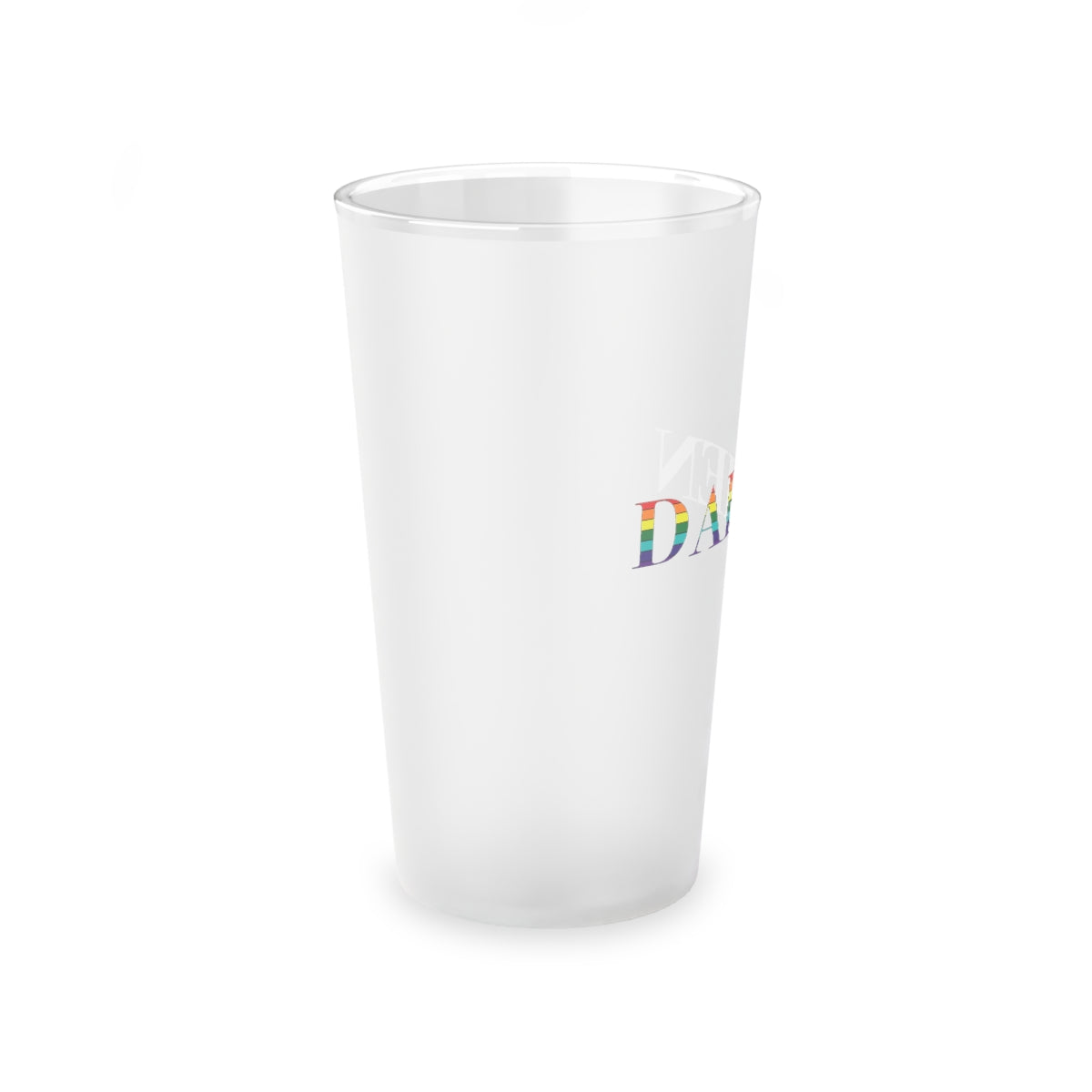 Darien Rainbow Frosted Pint Glass, 16oz