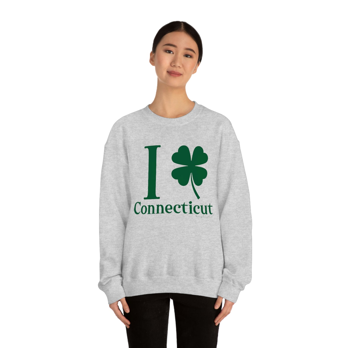 I Clover Connecticut (Green) Unisex Heavy Blend™ Crewneck Sweatshirt