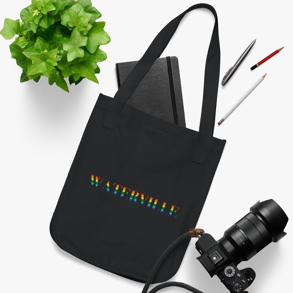 Waterville Rainbow Organic Canvas Tote Bag