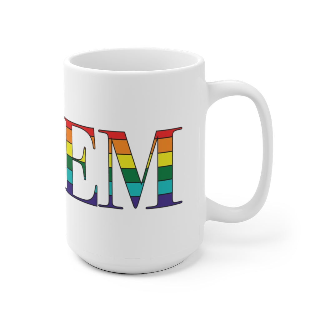 Salem Rainbow White Ceramic Mug