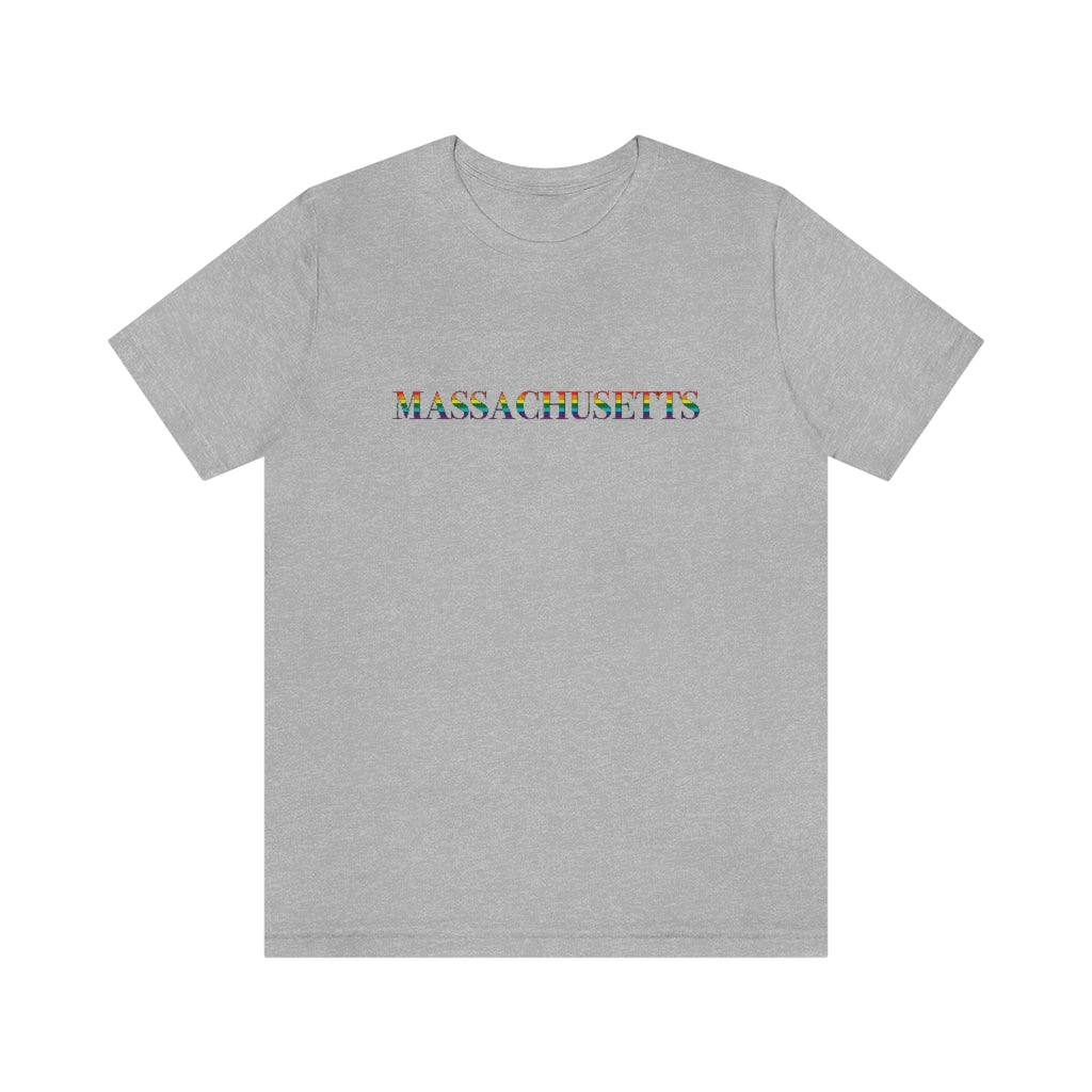 Massachusetts Rainbow Unisex Jersey Short Sleeve Tee