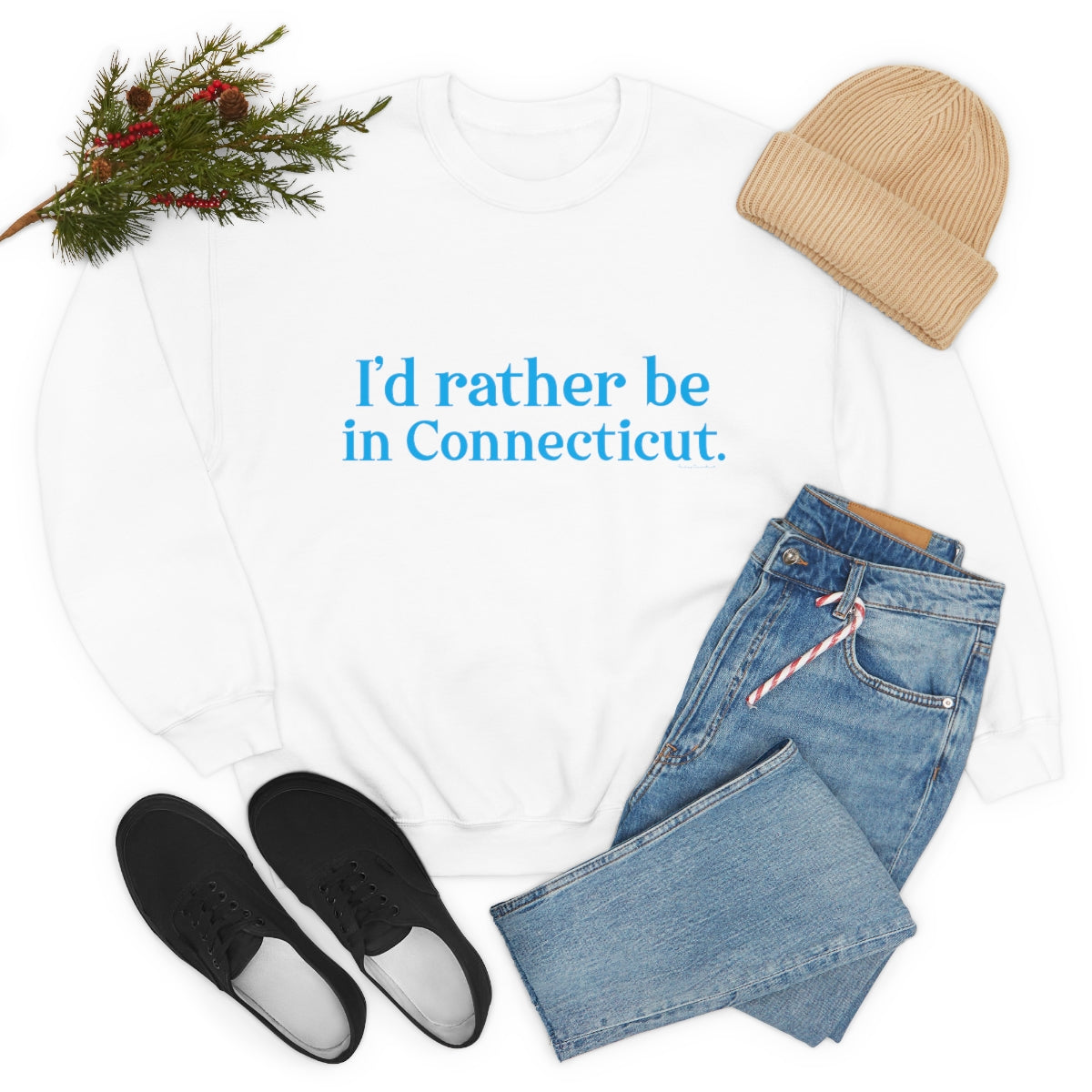 I'd rather be in Connecticut. Unisex Heavy Blend™ Crewneck Sweatshirt