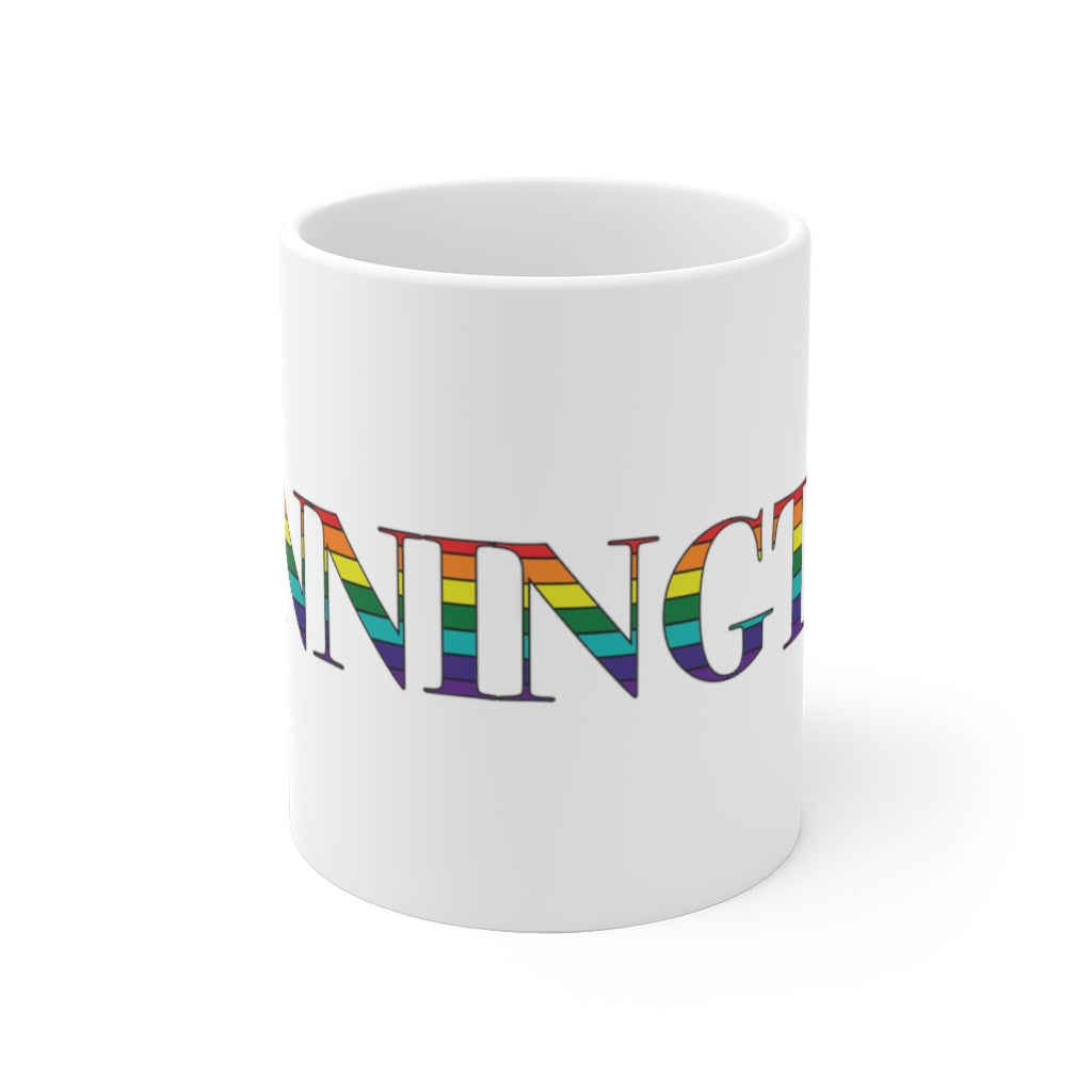 Bennington Rainbow White Ceramic Mug