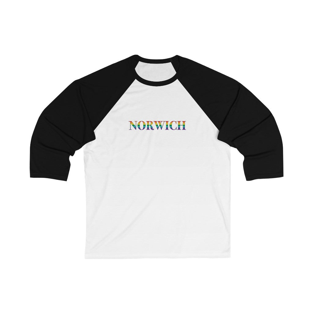 Norwich Rainbow Unisex 3\4 Sleeve Baseball Tee