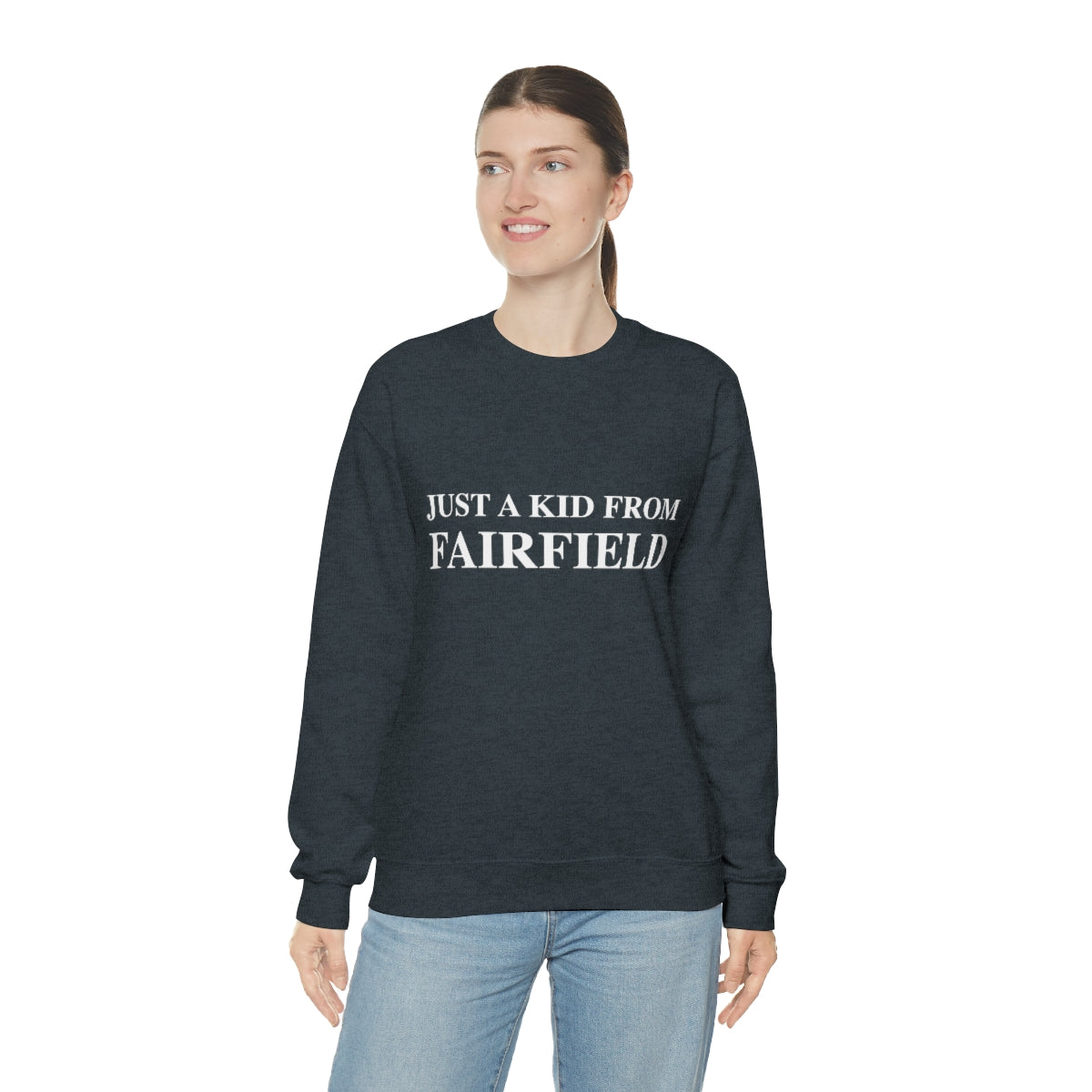 Just a kid from Fairfield Unisex Heavy Blend™ Crewneck Sweatshirt