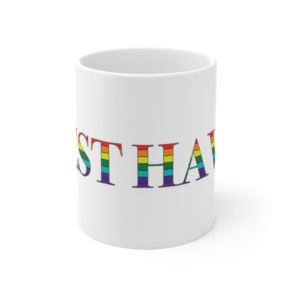 West Haven Rainbow White Ceramic Mug