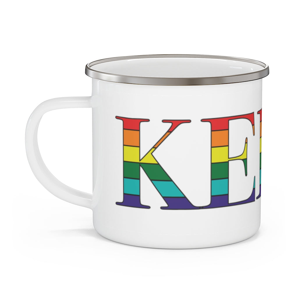 Keene Rainbow  Enamel Camping Mug