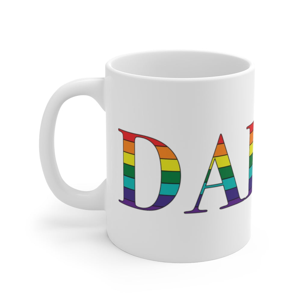 darien connecticut rainbow pride coffee mug