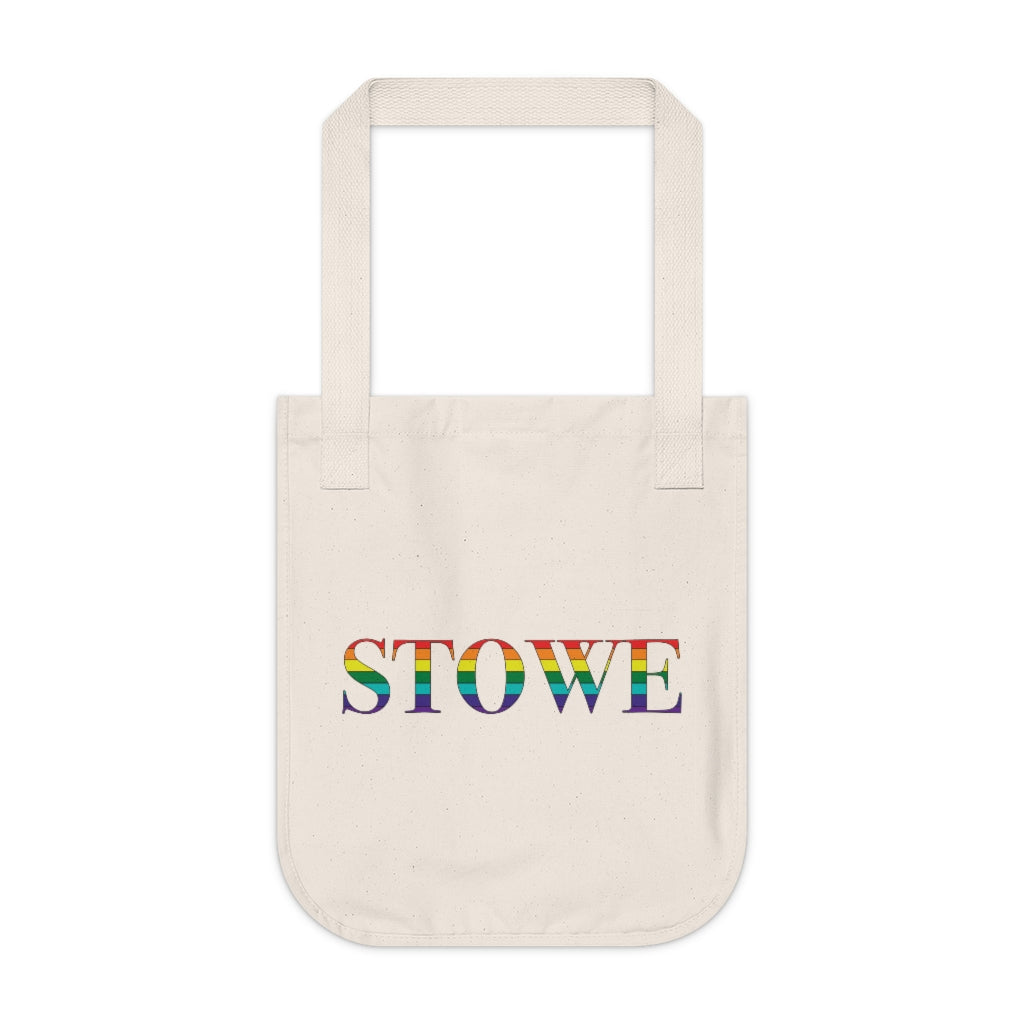 Stowe Rainbow Organic Canvas Tote Bag