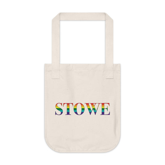 Stowe Rainbow Organic Canvas Tote Bag