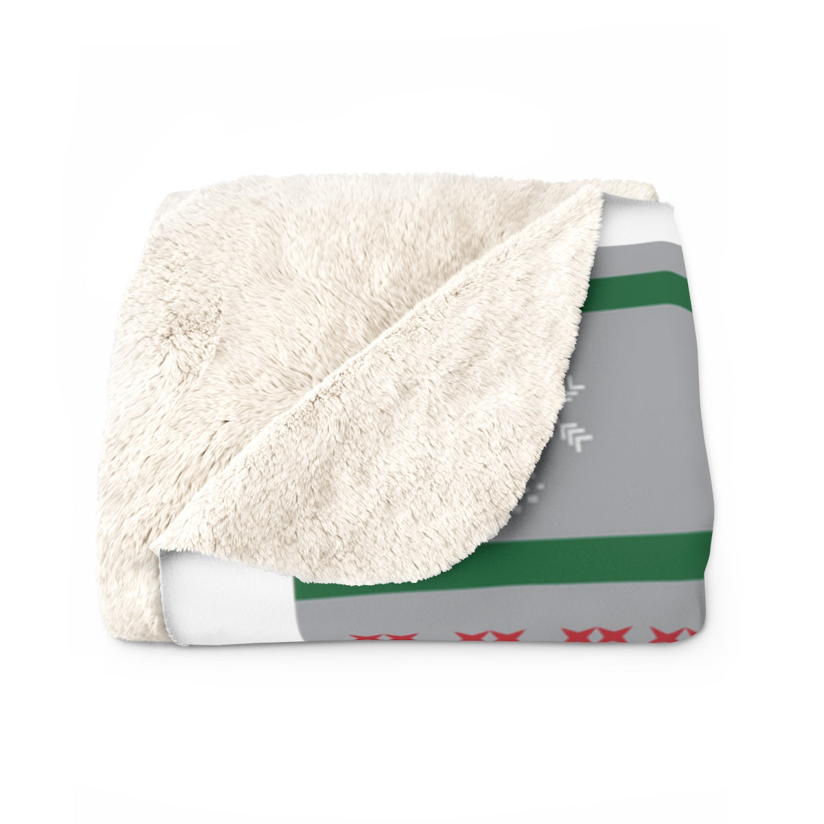 Westport Ugly Holiday Green / Red Sherpa Fleece Blanket