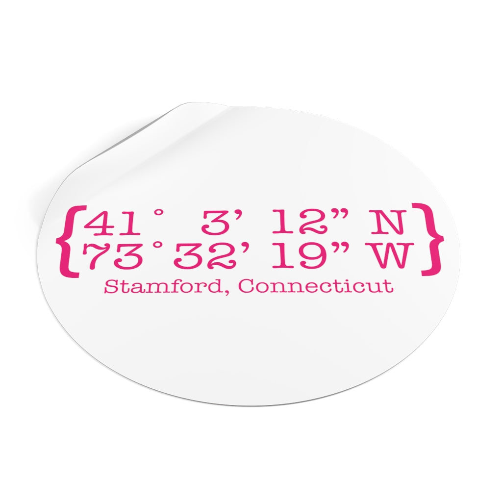 Stamford Coordinates Round Vinyl Stickers