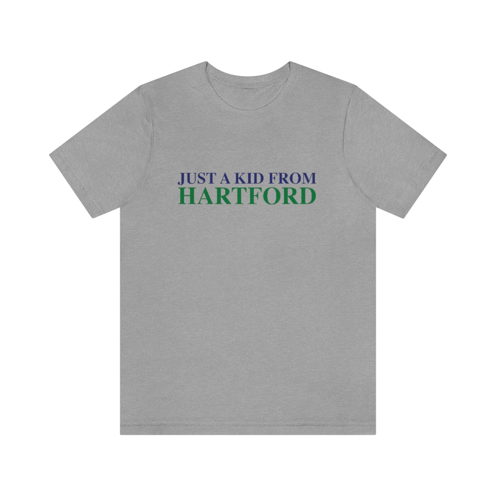 Just a kid from Hartford Unisex Jersey Short Sleeve Tee  Did you grow up in Hartford, Connecticut? Or know of someone who did? This collection is for someone who has those special Hartford memories.  Proceeds help grow Finding Connecticut's website and brand.   Click here to go back to our home page. 