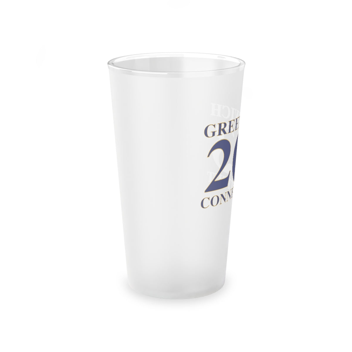 Greenwich 203 Connecticut Frosted Pint Glass, 16oz