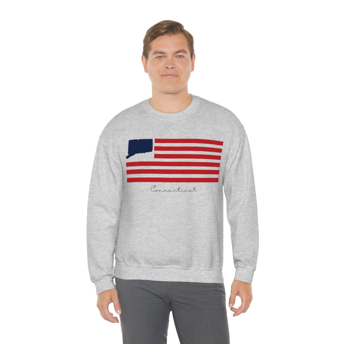 Connecticut Flag Unisex Heavy Blend™ Crewneck Sweatshirt