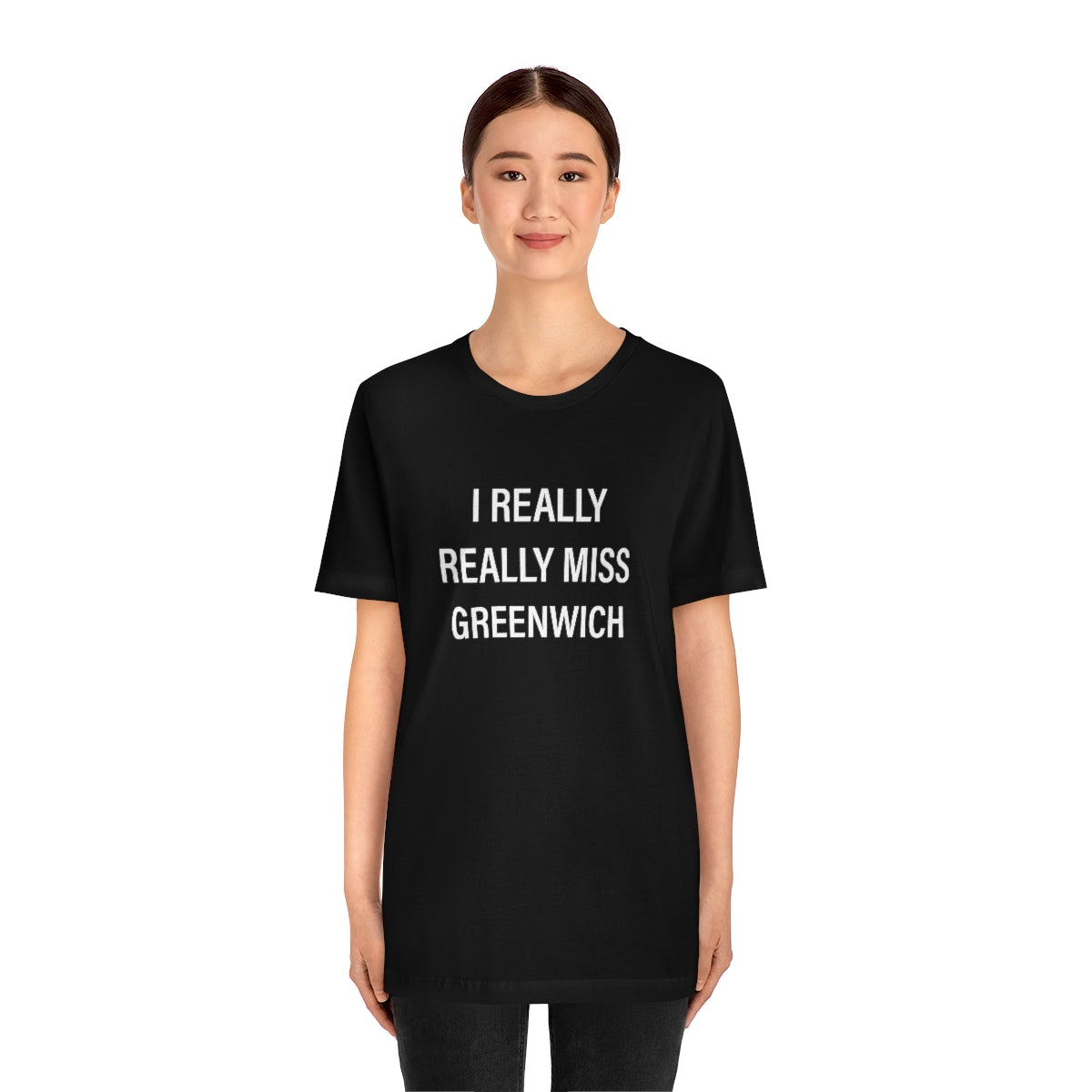 I Really Really Miss Greenwich Unisex Jersey Short Sleeve Tee