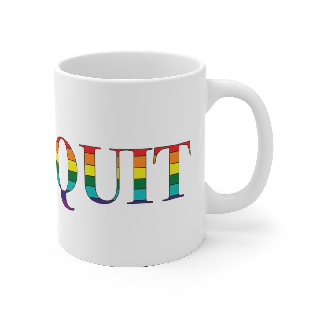 Ogunquit Rainbow White Ceramic Mug