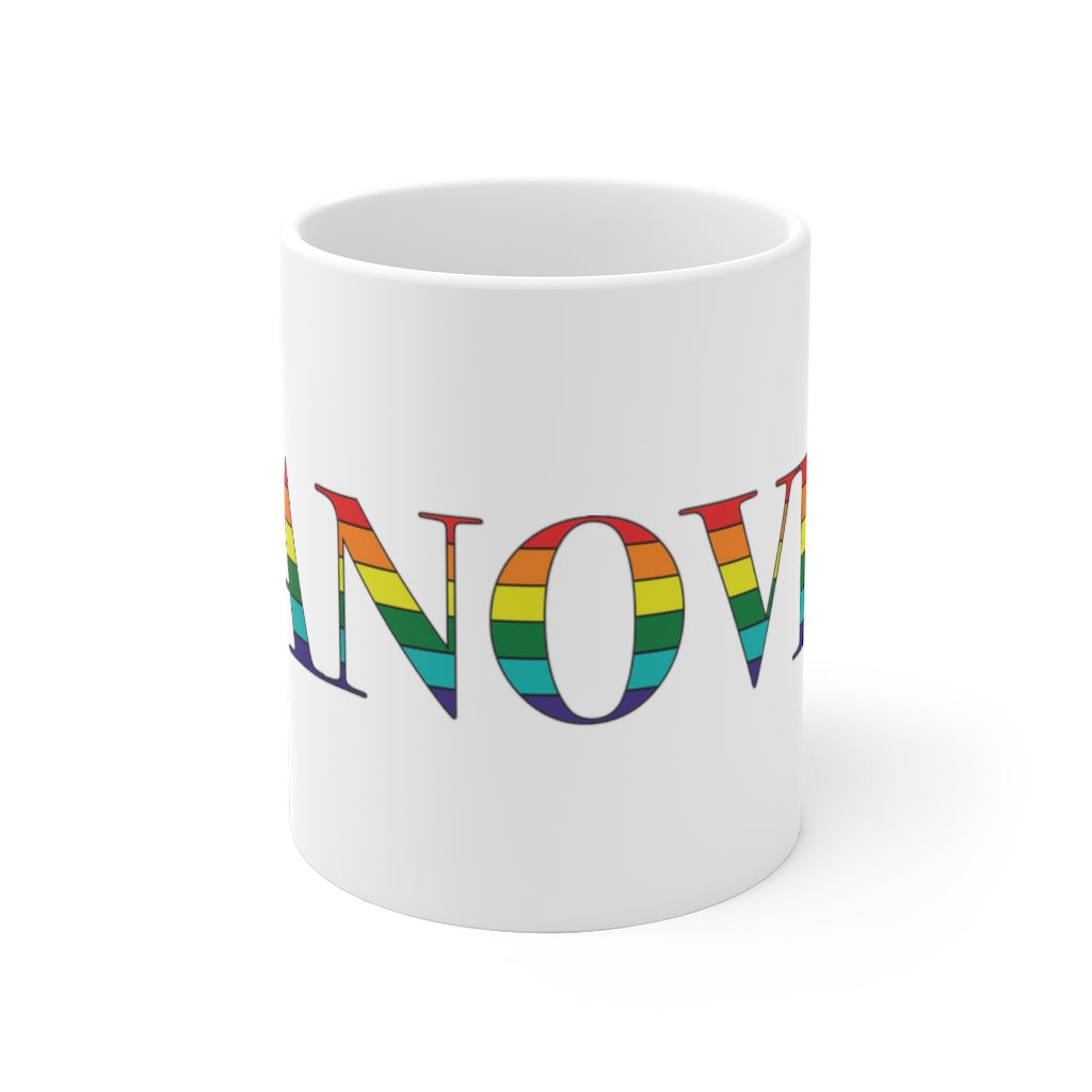 Hanover Rainbow White Ceramic Mug