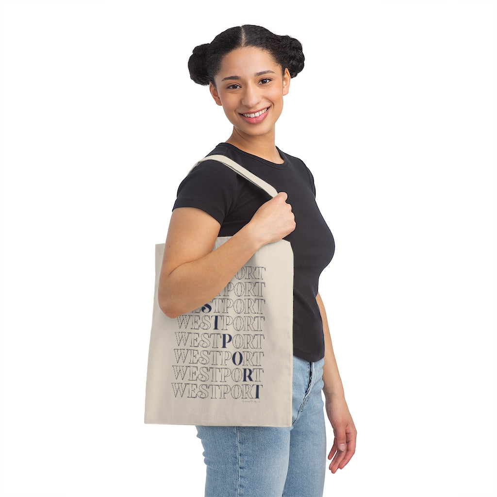 Westport On Repeat Canvas Tote Bag