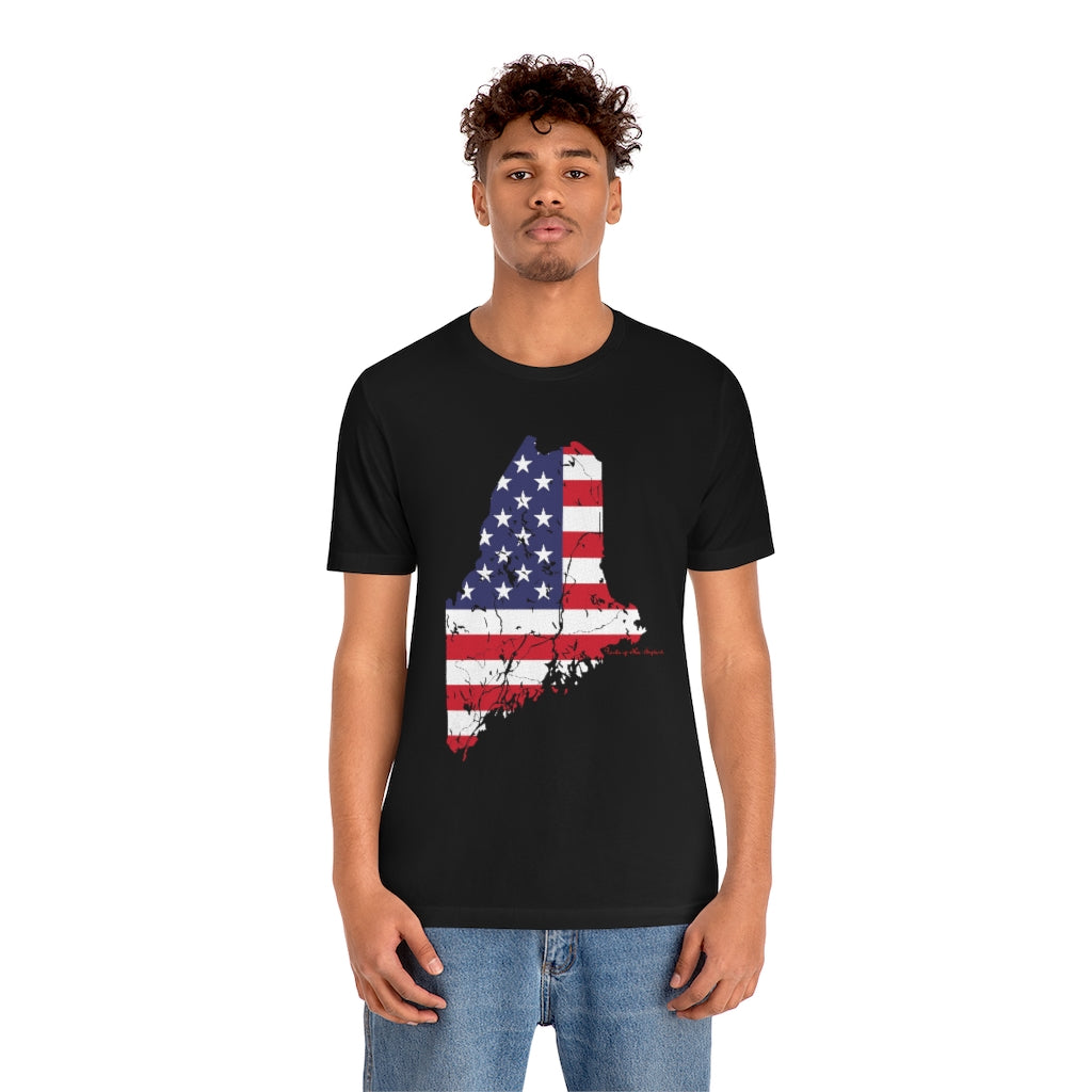 Maine American Flag collection has tee shirts, mugs, reusable bags, and other apparel and gifts. All proceeds goes to help build the Finding Maine brand and get our website up and going. Free shipping on all products. 