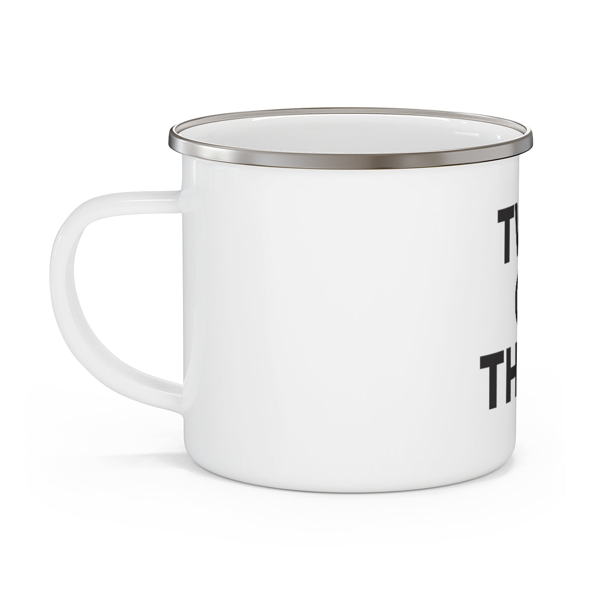 Two O' Three  Enamel Camping Mug (Black)