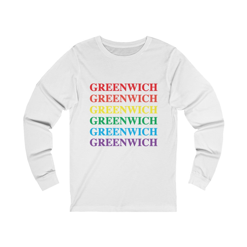 Do you have Greenwich Pride? Greenwich, Connecticut apparel and gifts including mugs including LGBTQ inspired  long sleeve tee shirts 