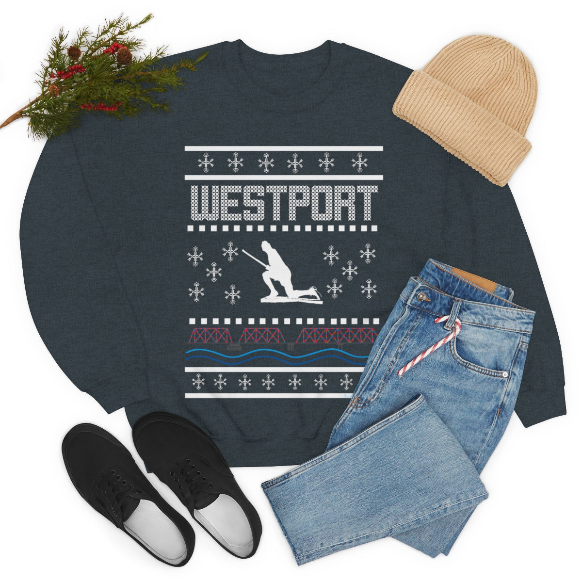 Westport Holiday Sweater Unisex Heavy Blend™ Crewneck Sweatshirt