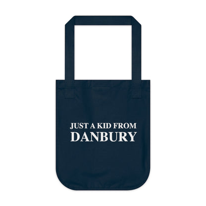 just a kid from danbury connecticut tote bag