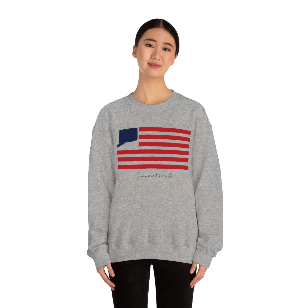 Connecticut Flag Unisex Heavy Blend™ Crewneck Sweatshirt