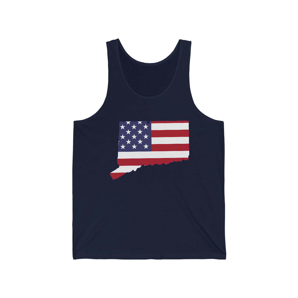 Connecticut American Flag Unisex Jersey Tank