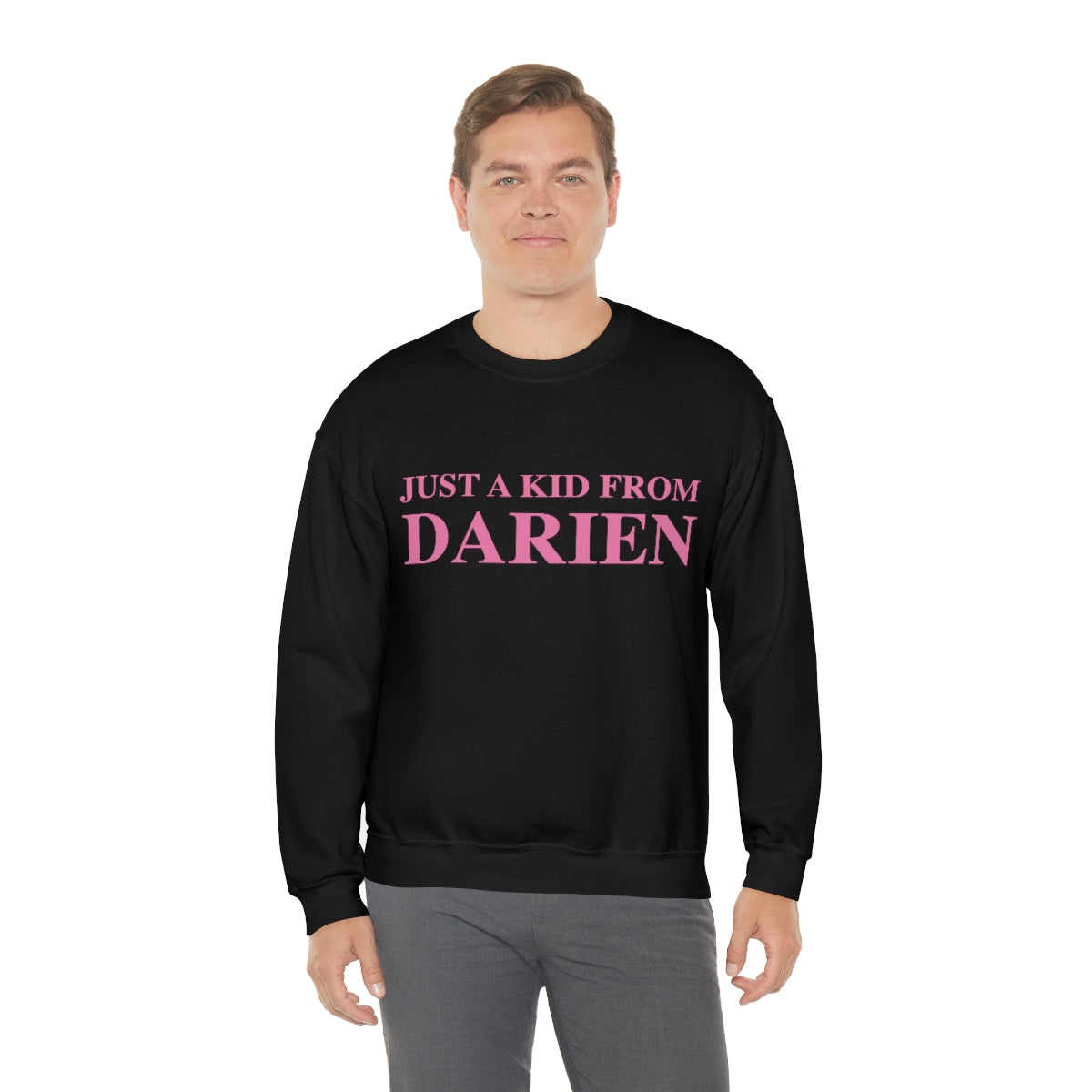 Just a kid from Darien Unisex Heavy Blend™ Crewneck Sweatshirt