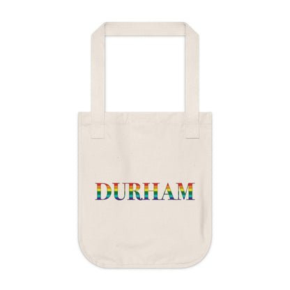 Durham Rainbow Organic Canvas Tote Bag